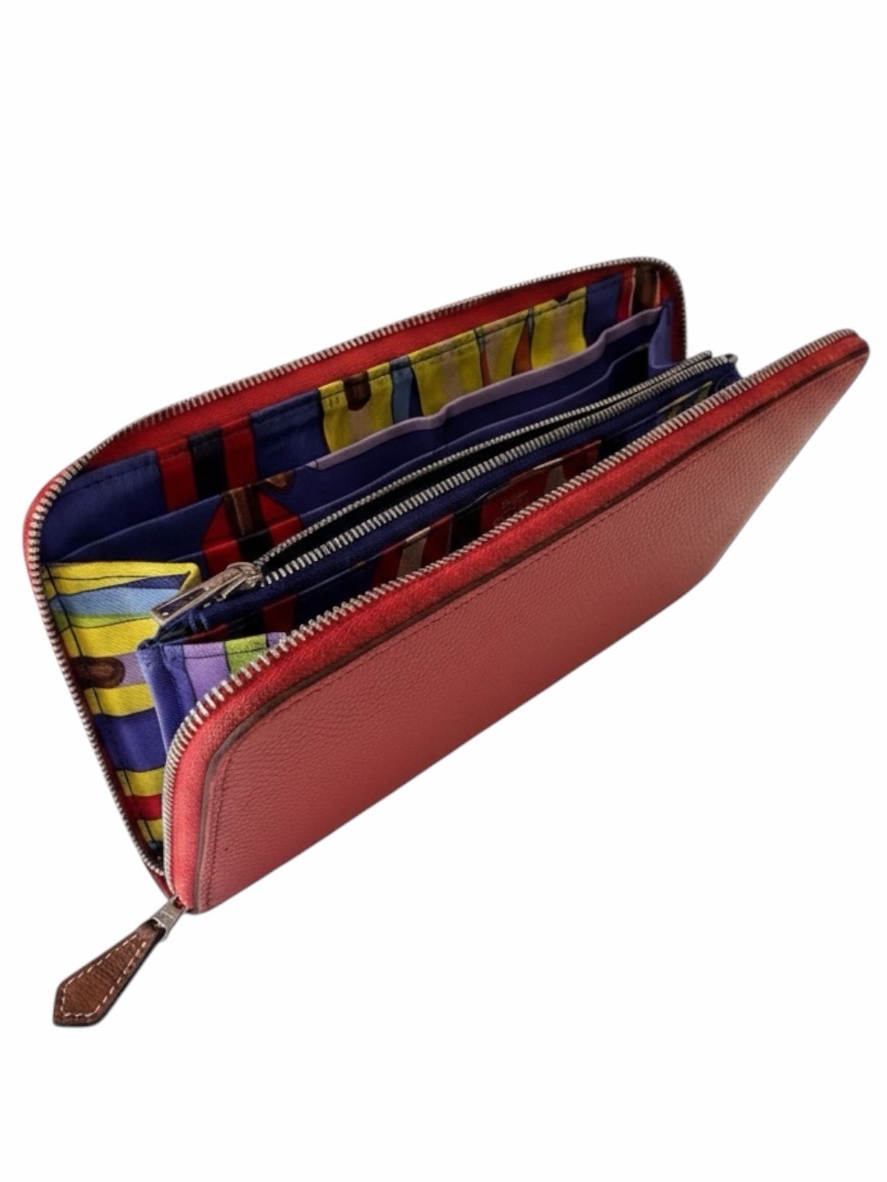 Hermès Azap Silk’In Long Wallet – Texas Rose Epsom Leather with Silk Lining